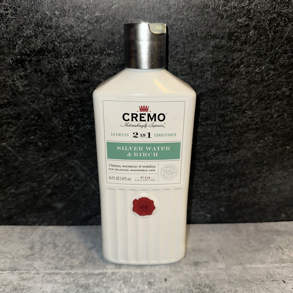 1 Cremo 2 In 1 Shampoo & Conditioner Silver Water & Birch NEW